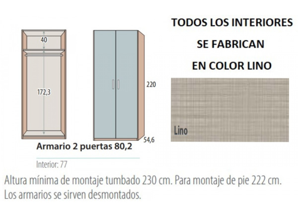 Armario 2 puertas batientes corban PLUS