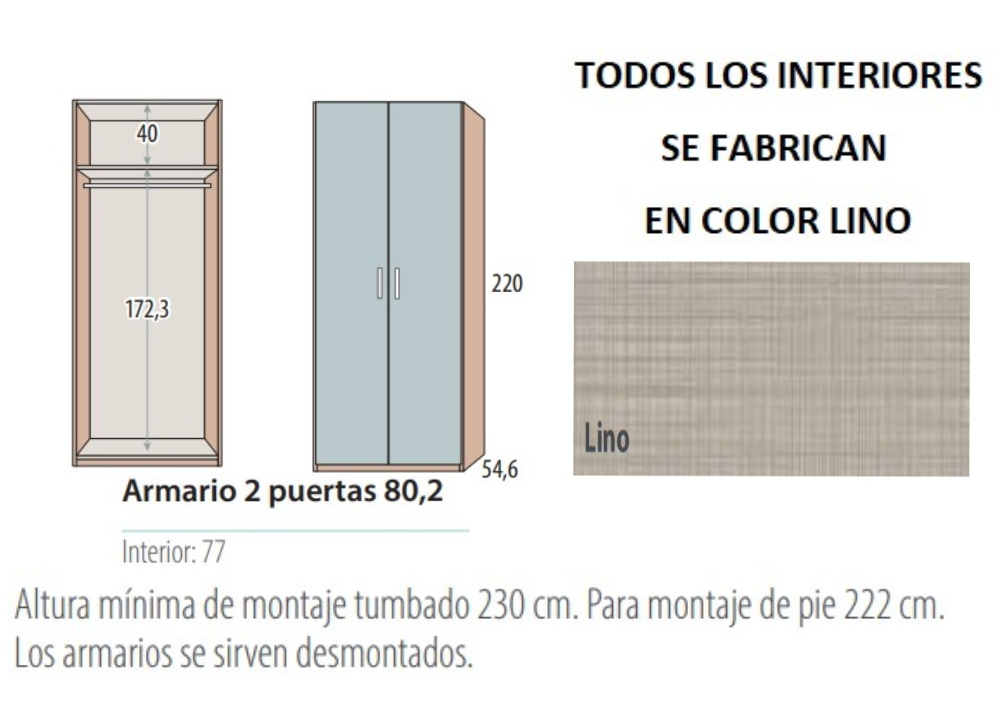 Armario 2 puertas batientes corban PLUS