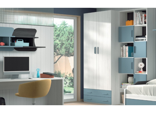Armario 2 puertas batientes + 2 cajones corban PLUS