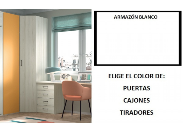 Armario rincón chaflan-recto corban PLUS