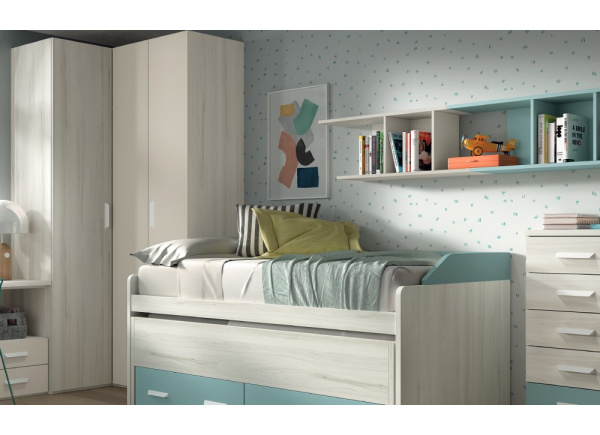 Armario rincón escuadra puertas plegable corban PLUS