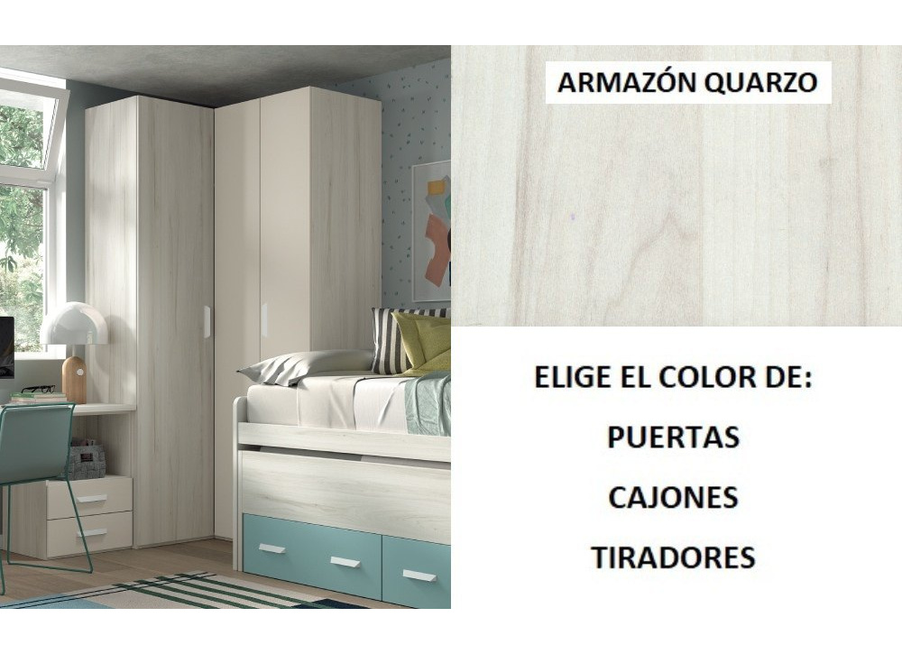 Armario rincón escuadra puertas plegable corban PLUS