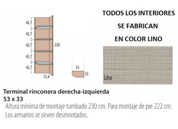 Estantería terminal rinconera corban PLUS