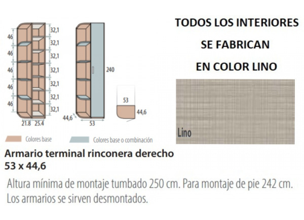Terminal zapatero de armario corban PLUS