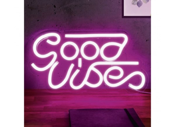 Decoración luminosa rosa good VIBES Decoración luminosa rosa good VIBES