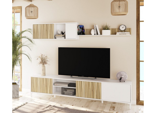 Muebles de salón blanco y rayado EXOTIC