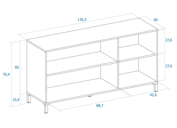 Aparador 3 puertas batientes OSAKA