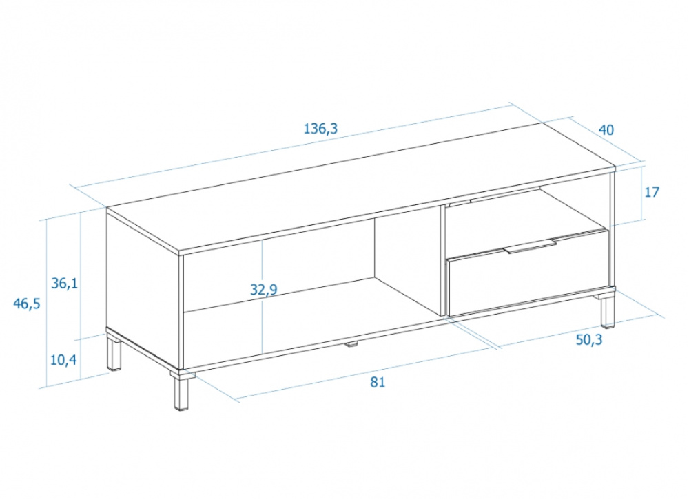 Móvel de televisão amplo OSAKA