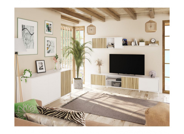 Muebles de salón blanco y rayado EXOTIC