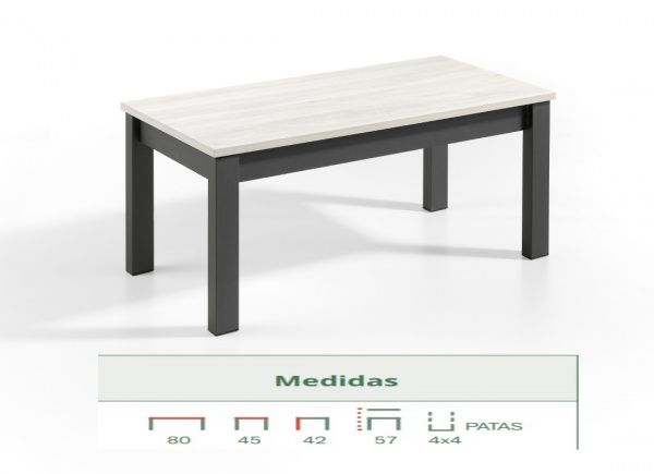 Mesa de centro elevable CULLERA