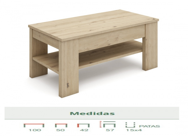 Mesa de centro elevatória GANDIA Mesa de centro elevatória GANDIA