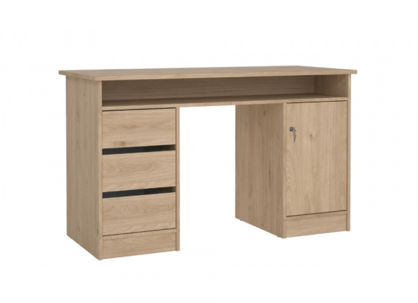 Mesa de estudio con puerta, 3 cajones y hueco GÉMINIS