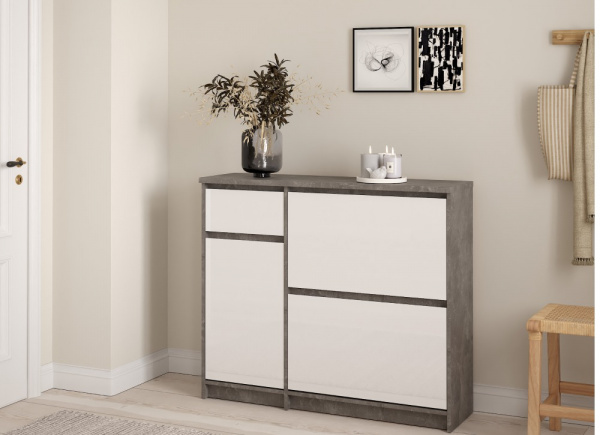 Zapatero 3 puertas y 1 cajón ALICIA