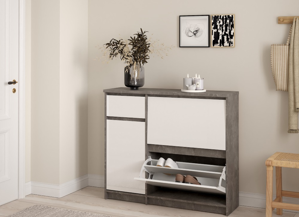 Zapatero 3 puertas y 1 cajón ALICIA