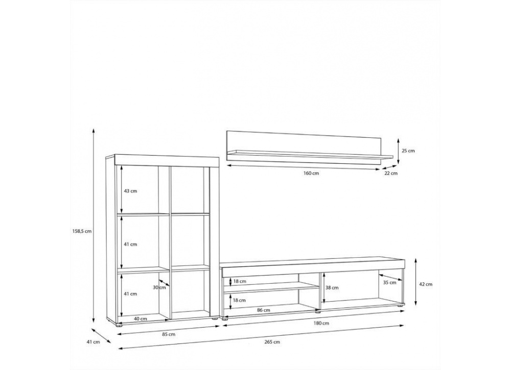 Composición de salón nórdico KALM