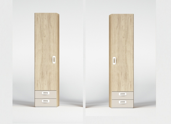 Armario de 1, 2 ó 3 puertas batientes con 2 cajones CLEO