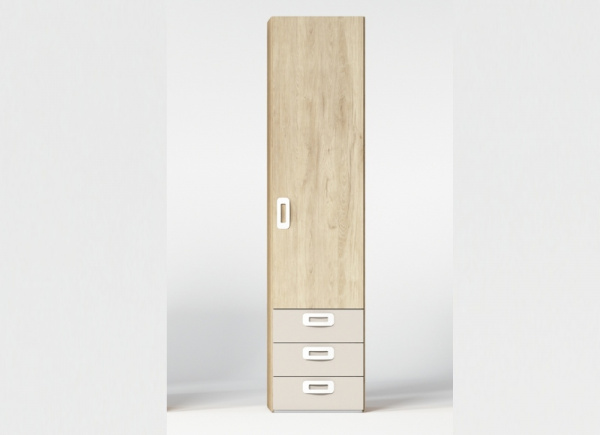 Roupeiro 1, 2 ou 3 portas com 3 gavetas CLEO