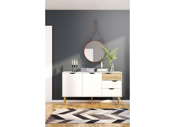 APARADOR DOS PUERTAS Y TRES CAJONES TAK