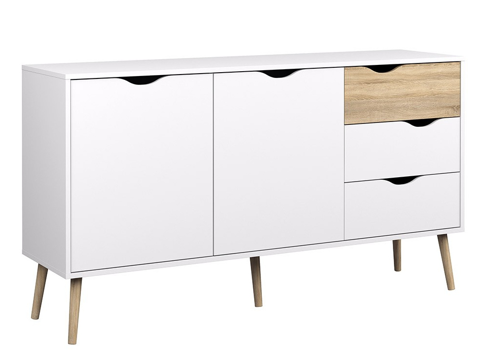 APARADOR DOS PUERTAS Y TRES CAJONES TAK