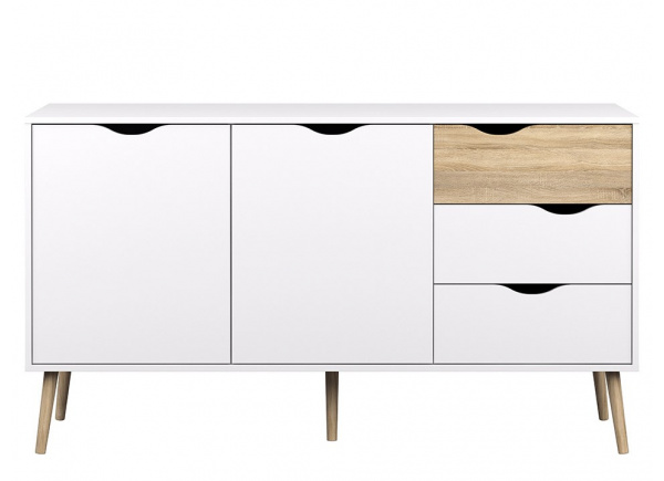 APARADOR DOS PUERTAS Y TRES CAJONES TAK