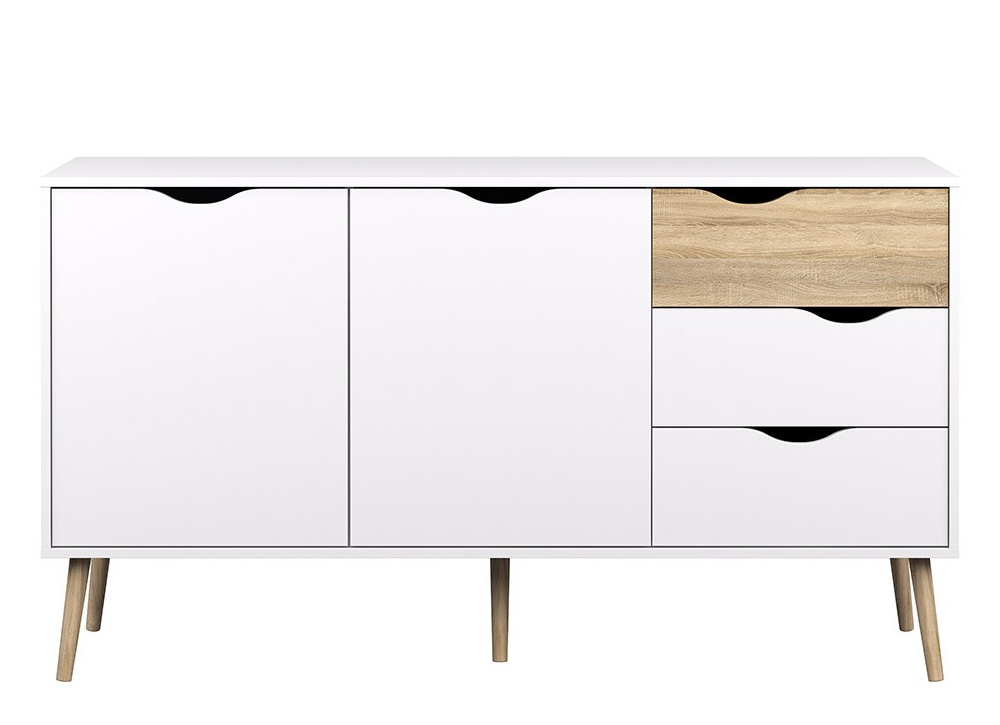 APARADOR DOS PUERTAS Y TRES CAJONES TAK