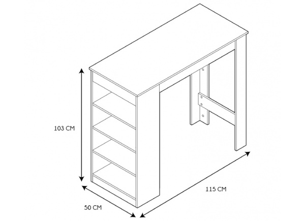 Mesa alta de cocina AXEL