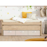 Compacto de 90/105 con cama, corona y 3 cajones CORBAN PLUS