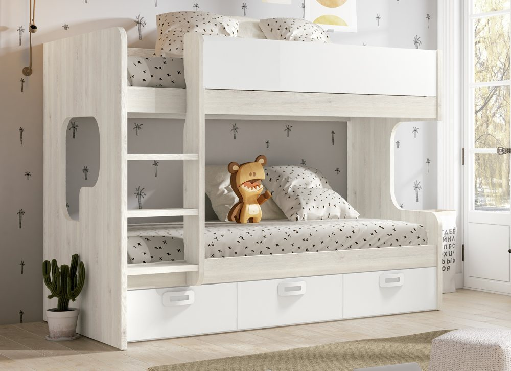 Litera forma 2 camas + 3 contenedores CLEO