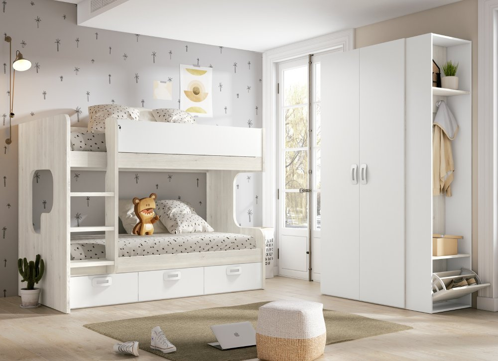 Litera forma 2 camas + 3 contenedores CLEO