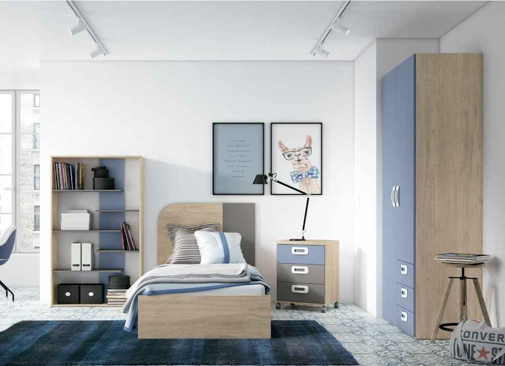 Cama con cabecero reversible CLEO