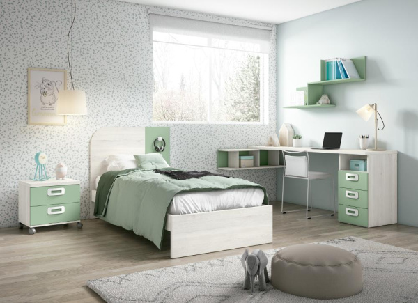 Cama con cabecero reversible CLEO