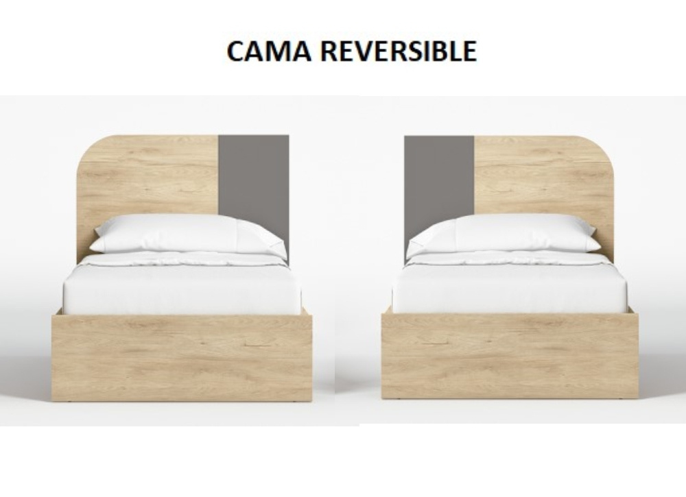 Cama con cabecero reversible CLEO