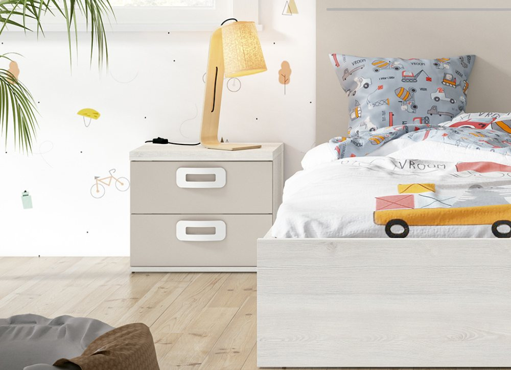 Mesas noturnas de 2 ou 3 gavetas