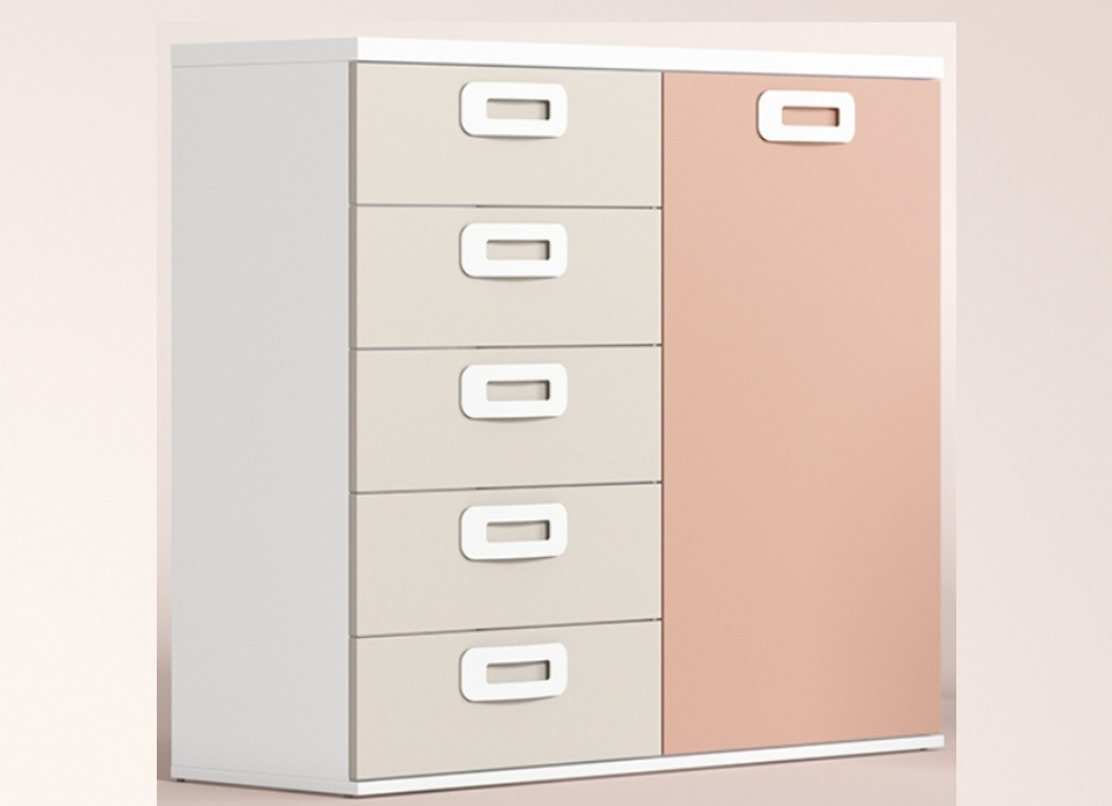 Cómoda 5 cajones + 1 puerta CLEO