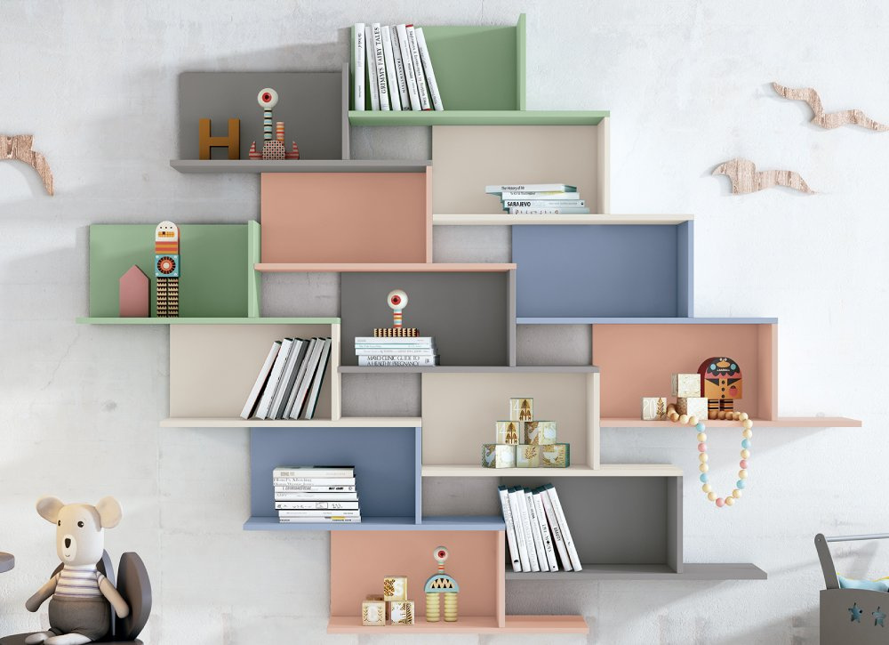 Estantería para colgar en pared con 1 divisor vertical CLEO