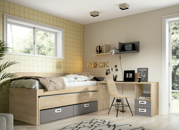 Estantería para colgar en pared con 1 divisor vertical CLEO