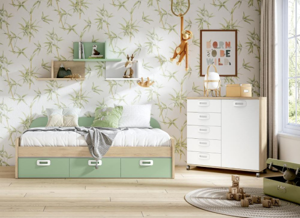 Estantería para colgar en pared con 1 divisor vertical CLEO