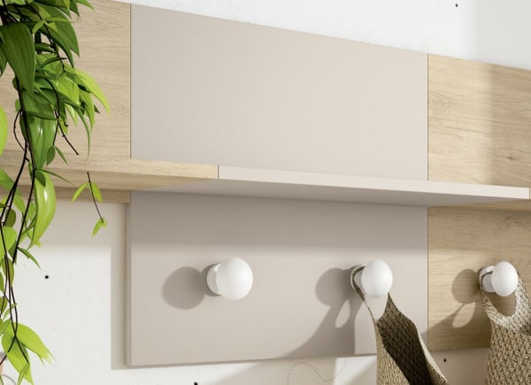 Estantería perchero con 1 divisor horizontal CLEO Estantería perchero con 1 divisor horizontal CLEO