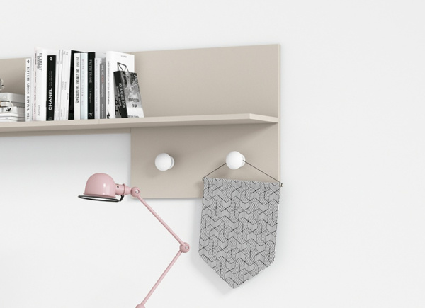 Estantería perchero con 1 divisor horizontal CLEO