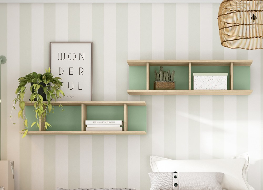 Estantería doble con 3 divisores CLEO