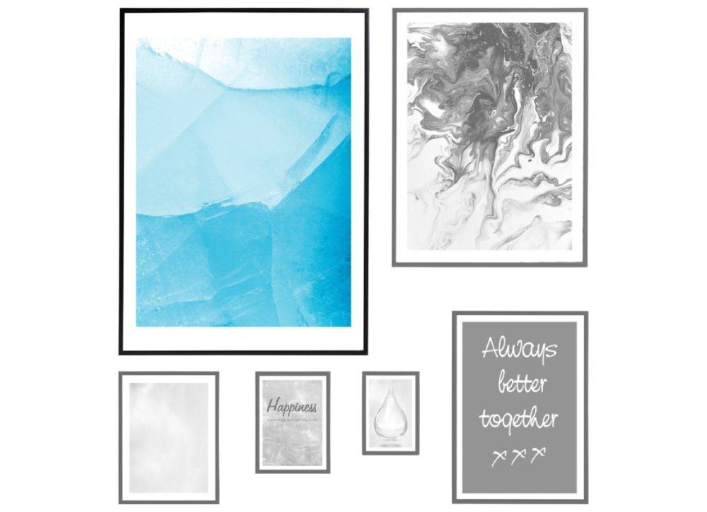 Marco pósters con moldura negra RANUA