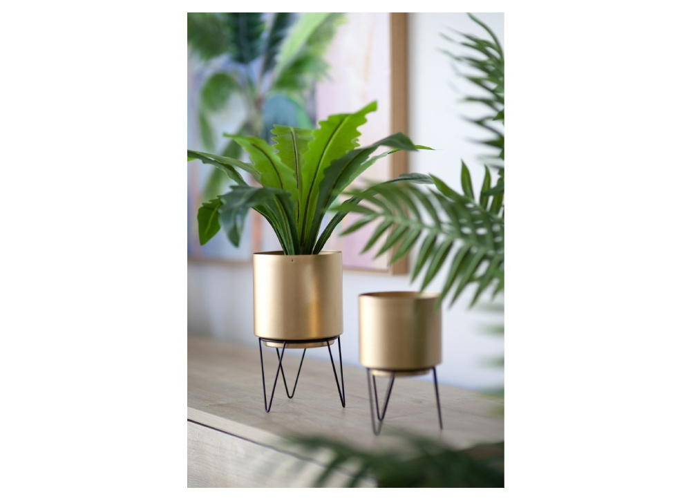 Pack 2 macetero dorados ARENDAL