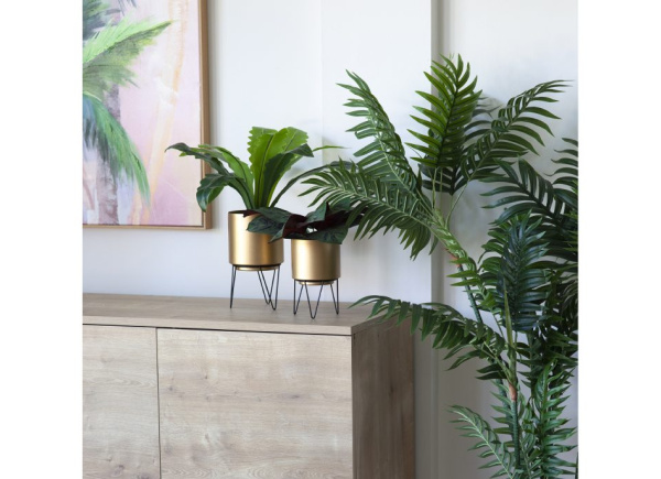 Pack 2 macetero dorados ARENDAL