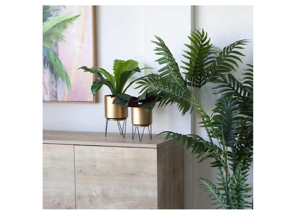 Pack 2 macetero dorados ARENDAL