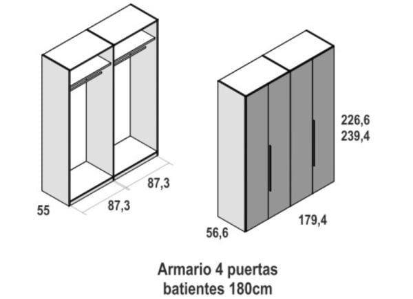 Armario Puertas Batientes FLORIDA Armario Puertas Batientes FLORIDA