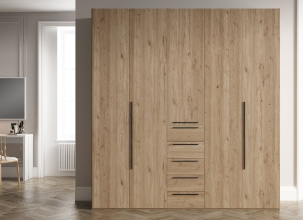 Armario de 5 puertas batientes + 5 cajones FLORIDA