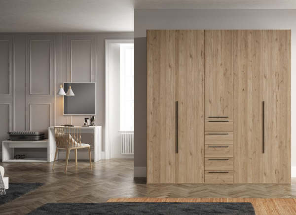 Armario de 5 puertas batientes + 5 cajones FLORIDA