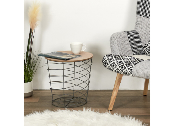 Mesa con varillas gris CUERA