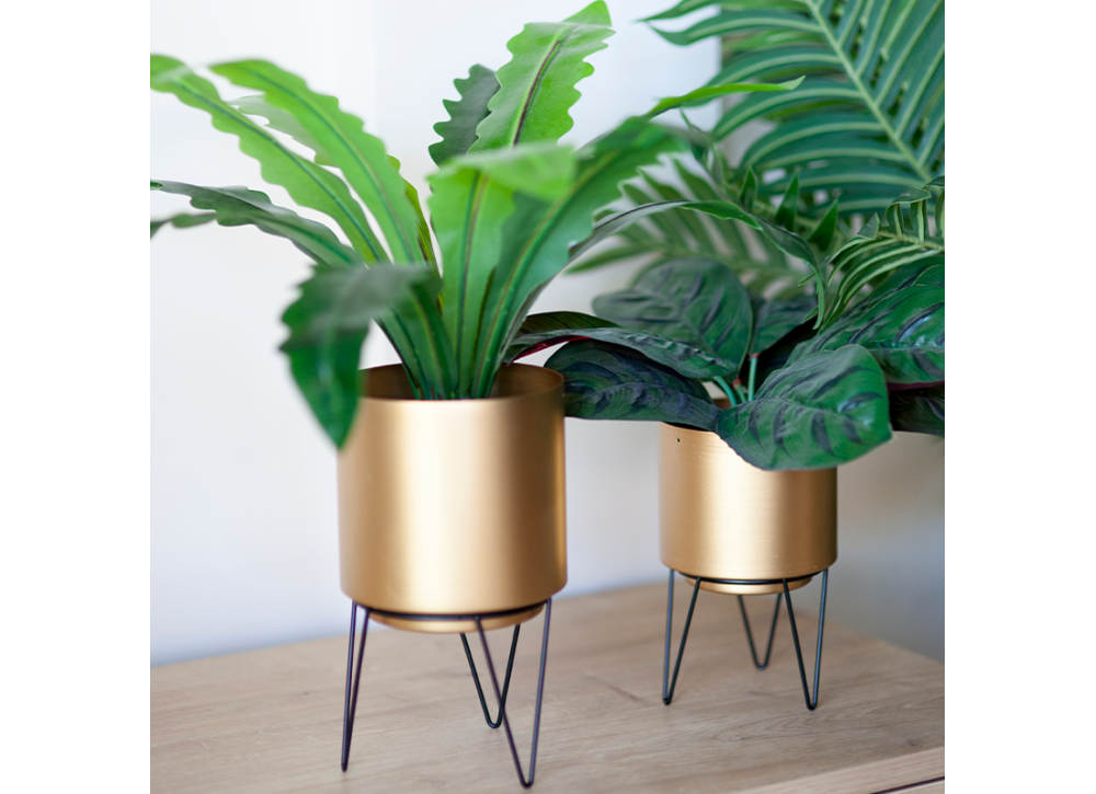 Pack 2 macetero dorados ARENDAL