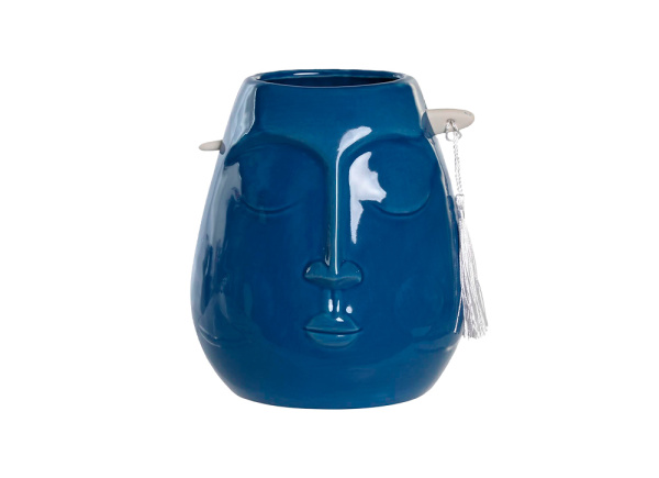 Vaso TIKI de grés étnico